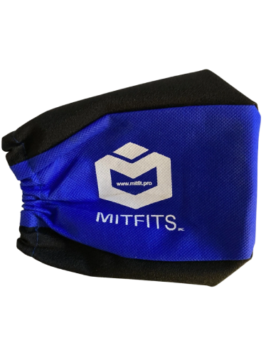 MITFIT Blue and black color bag on display